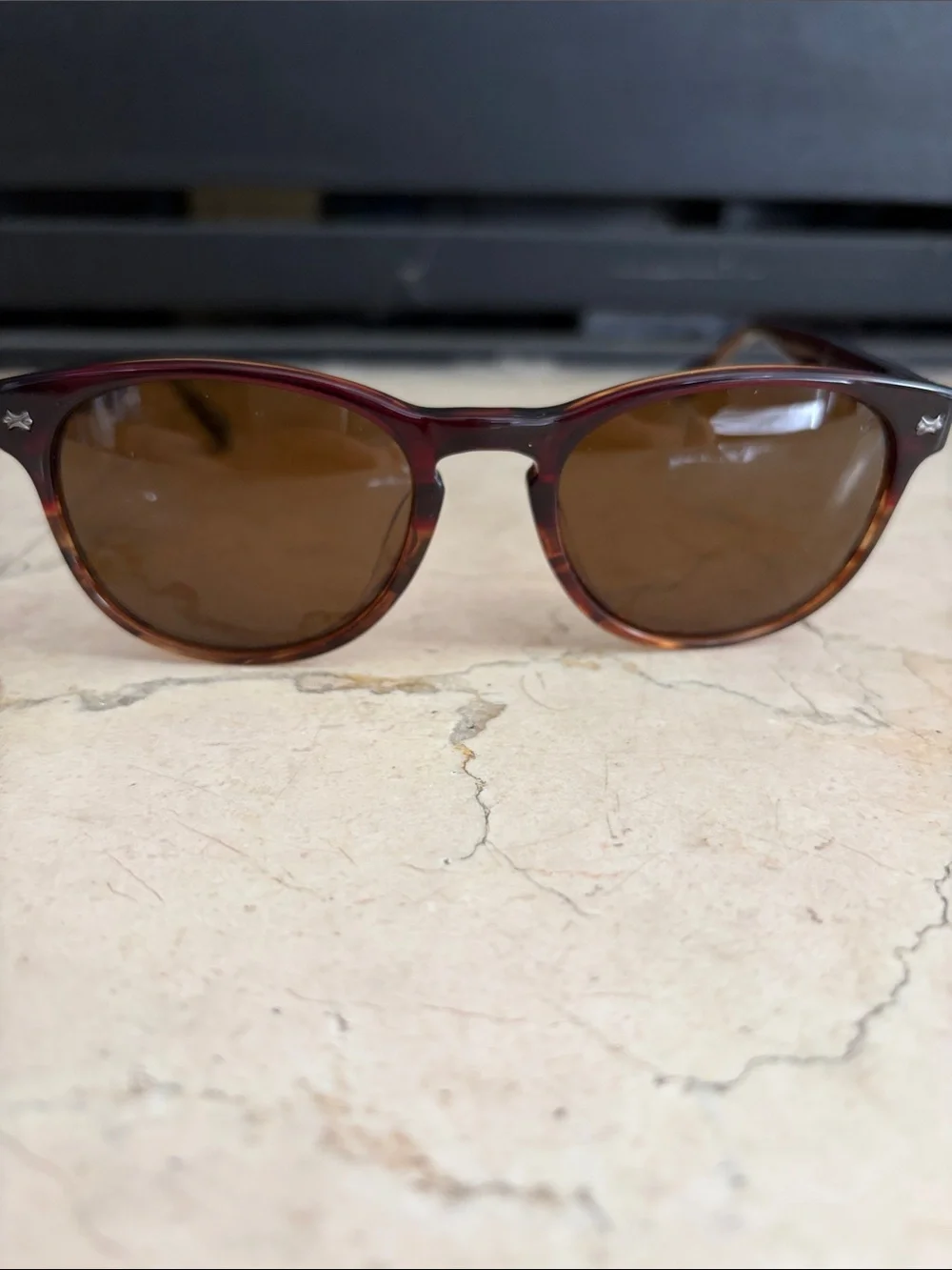 John Varvatos Brown Tortoiseshell Men's Sunglasses - Classic Round Frame